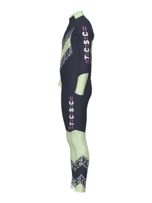 Podiumwear Men's Gold Two-Piece Race Suit (Nordic Skiing) Side View