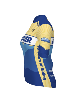 Podiumwear Women's Gold Full Zip Jersey (Cycling) Side View