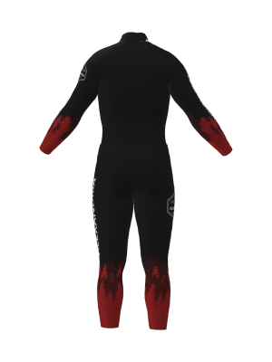 Podiumwear Nordic Child's Two-Piece Race Suit (Nordic Skiing) Back View