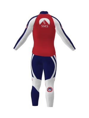 Podiumwear Nordic Child's Two-Piece Race Suit (Nordic Skiing) Back View