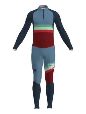 Podiumwear Men's Gold Two-Piece Race Suit (Nordic Skiing) Front View