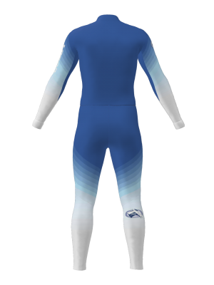 Podiumwear Unisex Gold One-Piece Race Suit (Nordic Skiing) Back View