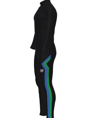 Podiumwear Unisex Silver Two-Piece Race Suit (Nordic Skiing) Side View