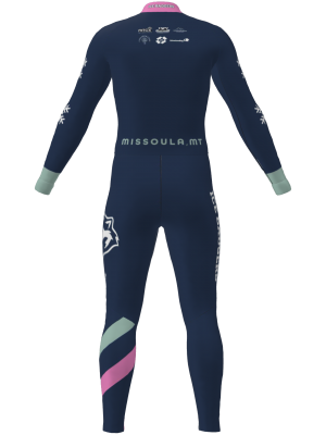Podiumwear Unisex Gold One-Piece Race Suit (Nordic Skiing) Back View