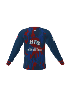 Podiumwear Unisex Silver Long Sleeve Tech Tee (Cycling) Back View