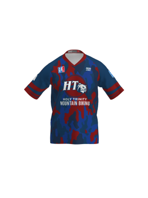 Podiumwear Men's Silver Short Sleeve MTB Jersey (Cycling) Front View