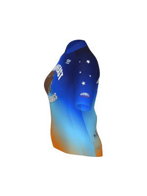 Podiumwear Women's Gold Full Zip Jersey (Cycling) Side View