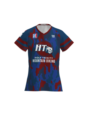 Podiumwear Women's Silver Short Sleeve MTB Jersey (Cycling) Front View