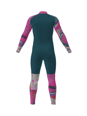 Podiumwear Unisex Gold One-Piece Race Suit (Nordic Skiing) Back View