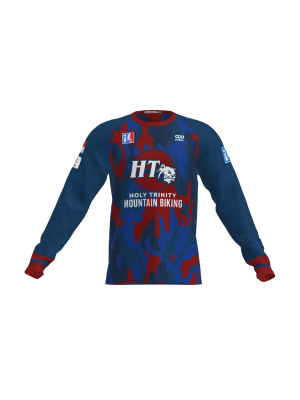 Podiumwear Unisex Silver Long Sleeve Tech Tee (Cycling) Front View