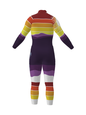 Podiumwear Nordic Child's Two-Piece Race Suit (Nordic Skiing) Back View
