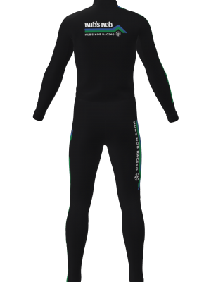Podiumwear Unisex Silver Two-Piece Race Suit (Nordic Skiing) Back View