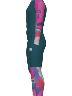 Podiumwear Unisex Gold One-Piece Race Suit (Nordic Skiing) Side View