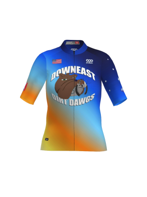 Podiumwear Women's Gold Full Zip Jersey (Cycling) Front View