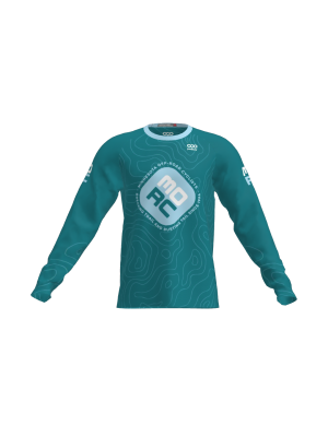 Podiumwear Unisex Silver Long Sleeve Tech Tee (Cycling) Front View