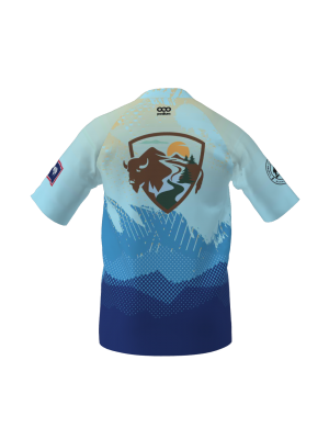 Podiumwear Men's V-Neck Tee (Running) Back View