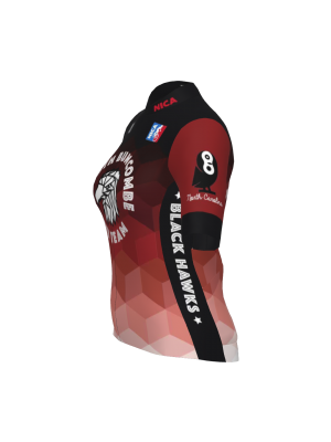 Podiumwear Women's Gold Full Zip Jersey (Cycling) Side View