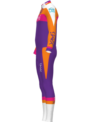 Podiumwear Men's Gold Two-Piece Race Suit (Nordic Skiing) Side View