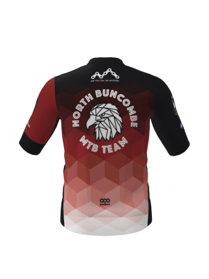 Podiumwear Men's Gold Full Zip Jersey (Cycling) Back View