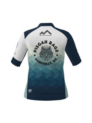 Podiumwear Women's Gold Full Zip Jersey (Cycling) Back View