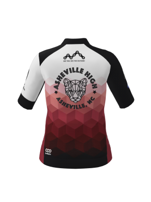 Podiumwear Women's Gold Full Zip Jersey (Cycling) Back View