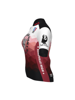 Podiumwear Women's Gold Full Zip Jersey (Cycling) Side View