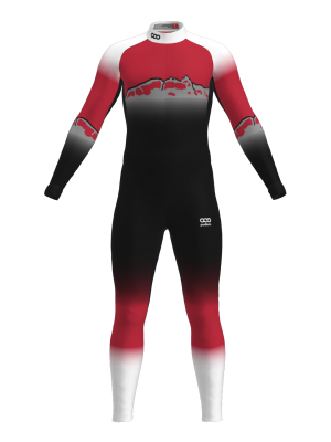 Podiumwear Unisex Gold One-Piece Race Suit (Nordic Skiing) Front View