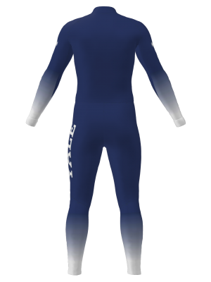 Podiumwear Unisex Gold One-Piece Race Suit (Nordic Skiing) Back View