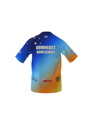 Podiumwear Men's Silver Short Sleeve MTB Jersey (Cycling) Back View