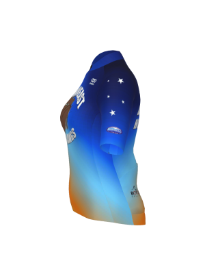 Podiumwear Women's Gold Full Zip Jersey (Cycling) Side View