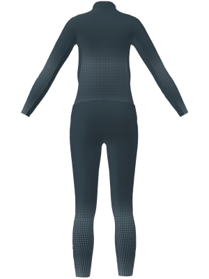 Podiumwear Women's Gold Two-Piece Race Suit (Nordic Skiing) Back View