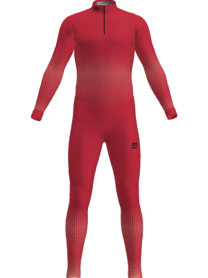 Podiumwear Unisex Silver Two-Piece Race Suit (Nordic Skiing) Front View