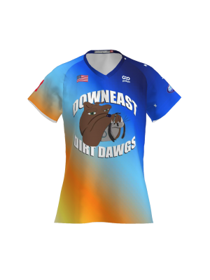 Podiumwear Women's Silver Short Sleeve MTB Jersey (Cycling) Front View