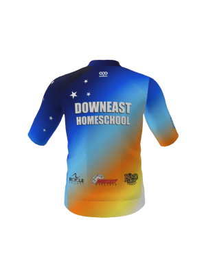 Podiumwear Men's Gold Full Zip Jersey (Cycling) Back View