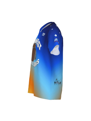 Podiumwear Women's Silver Short Sleeve MTB Jersey (Cycling) Side View