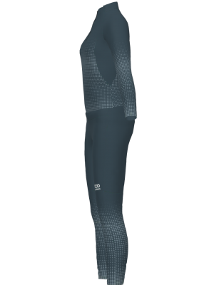 Podiumwear Women's Gold Two-Piece Race Suit (Nordic Skiing) Side View