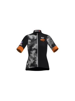 Podiumwear Women's Gold Full Zip Jersey (Cycling) Front View