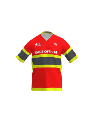 Podiumwear Men's Silver Short Sleeve MTB Jersey (Cycling) Front View