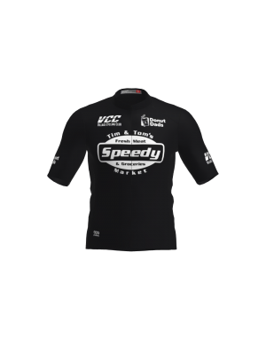 Podiumwear Men's Gold Full Zip Jersey (Cycling) Front View