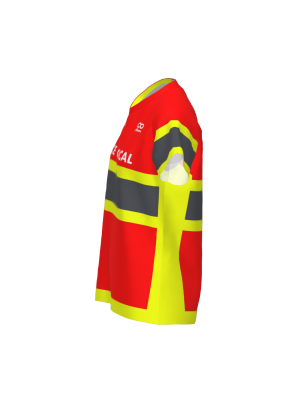 Podiumwear Women's Silver Short Sleeve MTB Jersey (Cycling) Side View