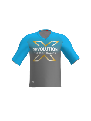 Podiumwear Men's Loose Fit Short Sleeve MTB Jersey (Cycling) Front View