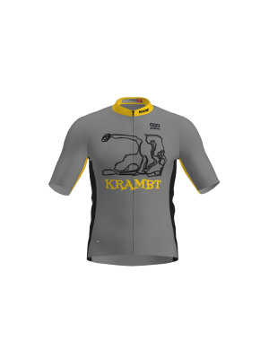 Podiumwear Women's Gold Full Zip Jersey (Cycling) Front View