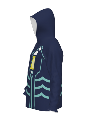 Podiumwear Unisex Slim-Fit Hoodie (Nordic Skiing) Side View