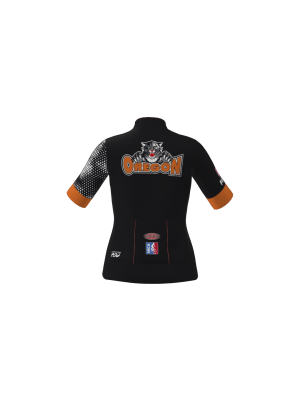 Podiumwear Women's Gold Full Zip Jersey (Cycling) Back View