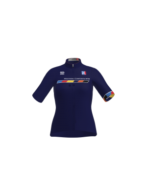 Podiumwear Women's Gold Full Zip Jersey (Cycling) Front View