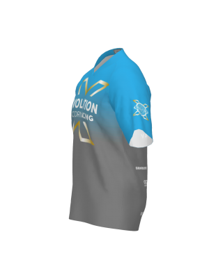 Podiumwear Men's Silver Short Sleeve MTB Jersey (Cycling) Side View