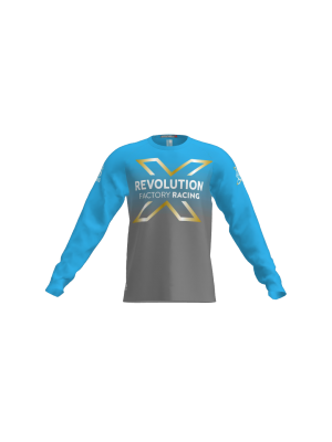 Podiumwear Unisex Silver Long Sleeve Tech Tee (Cycling) Front View