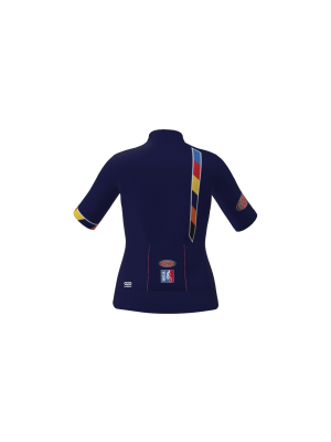 Podiumwear Women's Gold Full Zip Jersey (Cycling) Back View