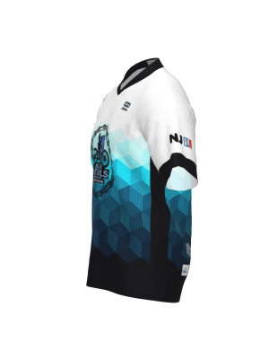 Podiumwear Men's Silver Short Sleeve MTB Jersey (Cycling) Side View