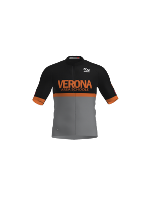 Podiumwear Men's Gold Full Zip Jersey (Cycling) Front View